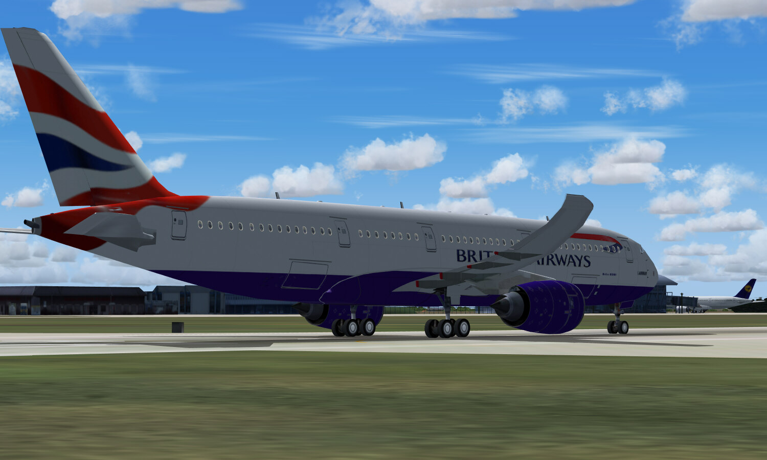 Fs2004 Virgin Atlantic Airbus A350 Demoversion With Banners, New Vor Gauge, With New Panel — 1