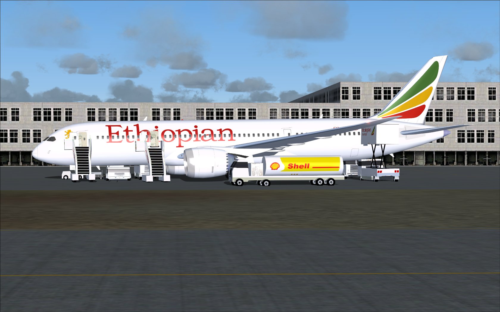 Fs2004 Ethiopian Boeing 787-8 V2 — 1