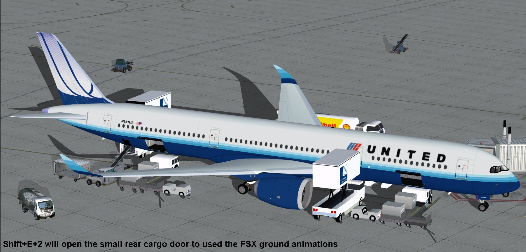 Fsx United Airlines Airbus A350-900 Xwb V2 — 1