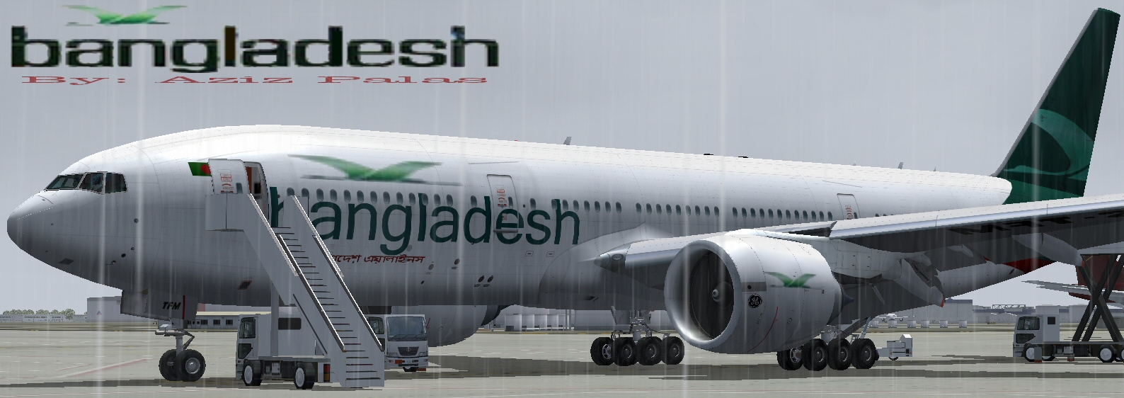 Fsx/Fs2004 Biman Bangladesh Airlines B777-200Er — 1
