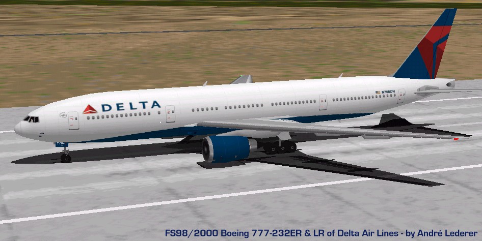 Fs98/2000 Aircraft Delta Air Lines B777-200