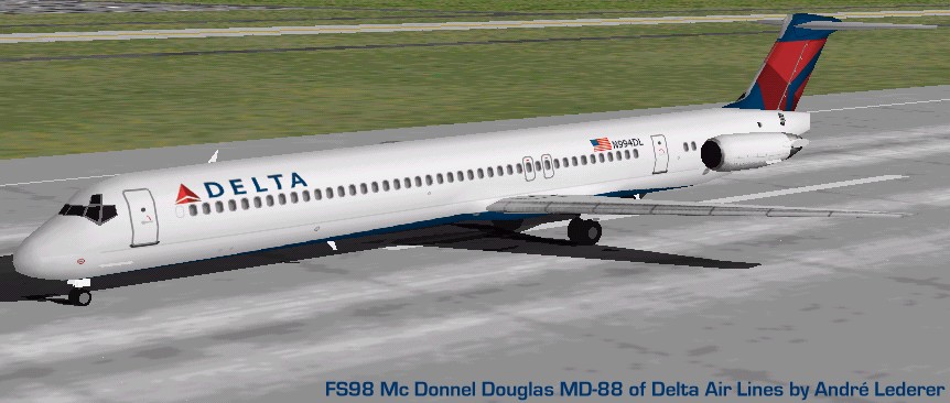 Fs98 Aircraft Delta Air Lines Md-88 — 1