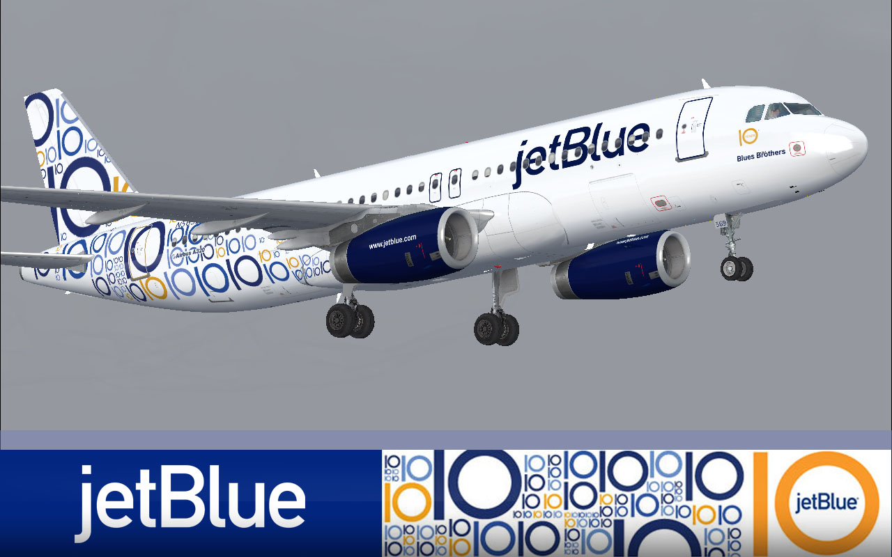 Fs2004 Project Airbus A320-231 Jetblue 10Th Anniversary — 1