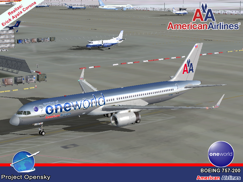 B757-200 American Airlines Oneworld Posky — 1