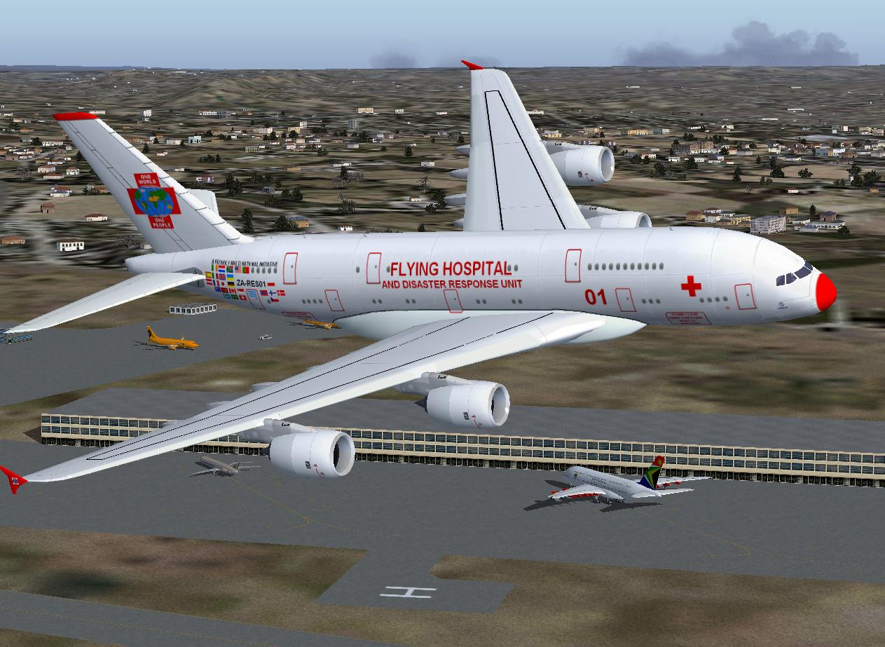 Fs2004/Fsx Airbus A380-Flying Hospital — 1