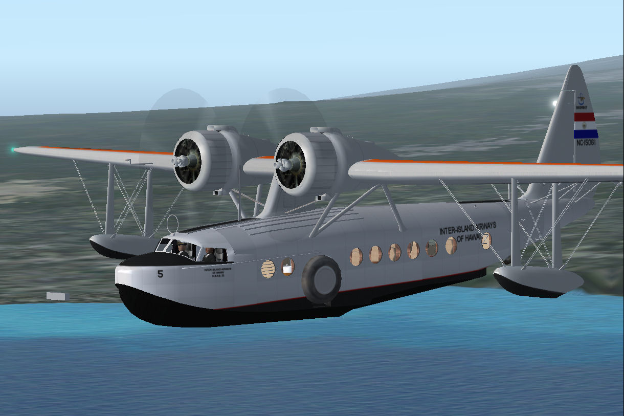 Fs2004 Sikorsky S-43 Nc-15061 Inter-Island Airways — 1