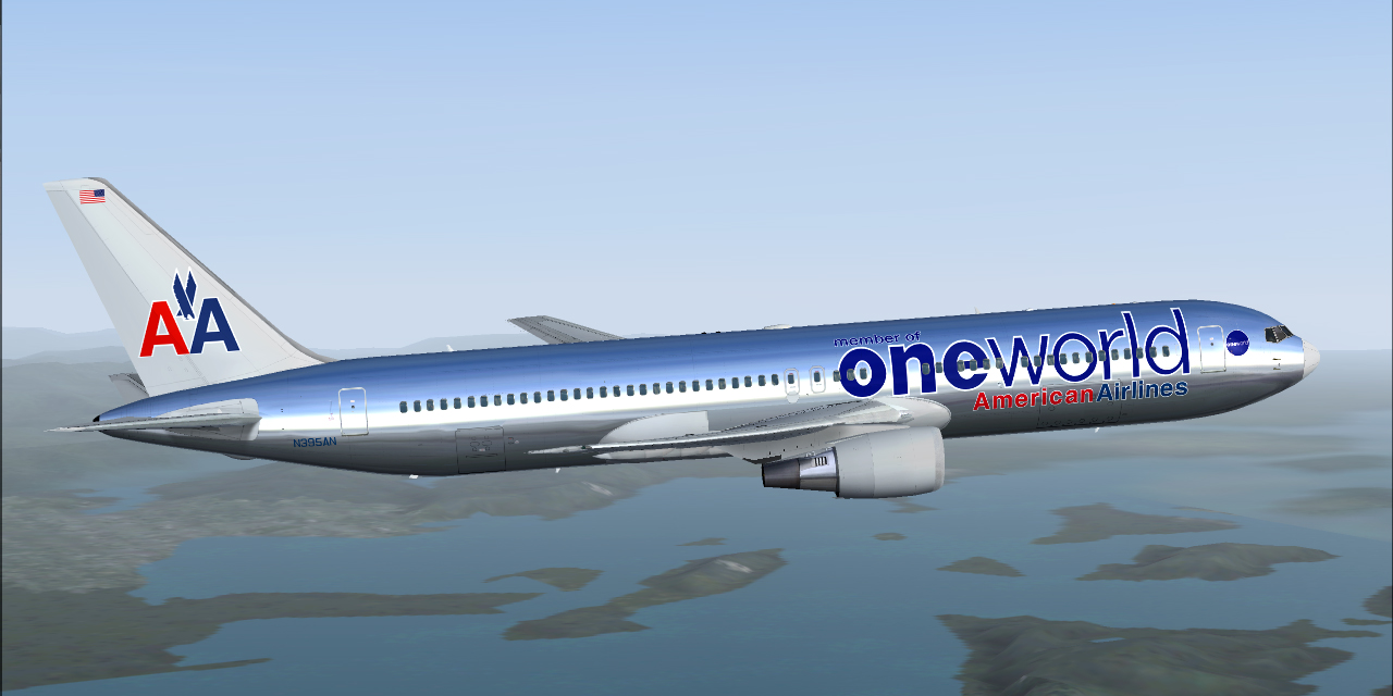 American Airlines Oneworld New Livery Posky 767-300 For Fs2004 — 1