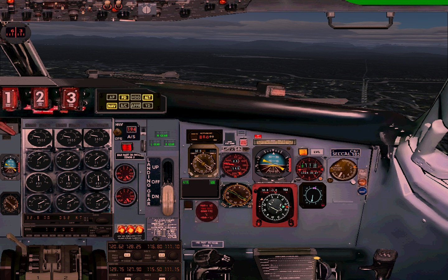 Fsx 2D Panel For 1St Officer Position Boeing 727S