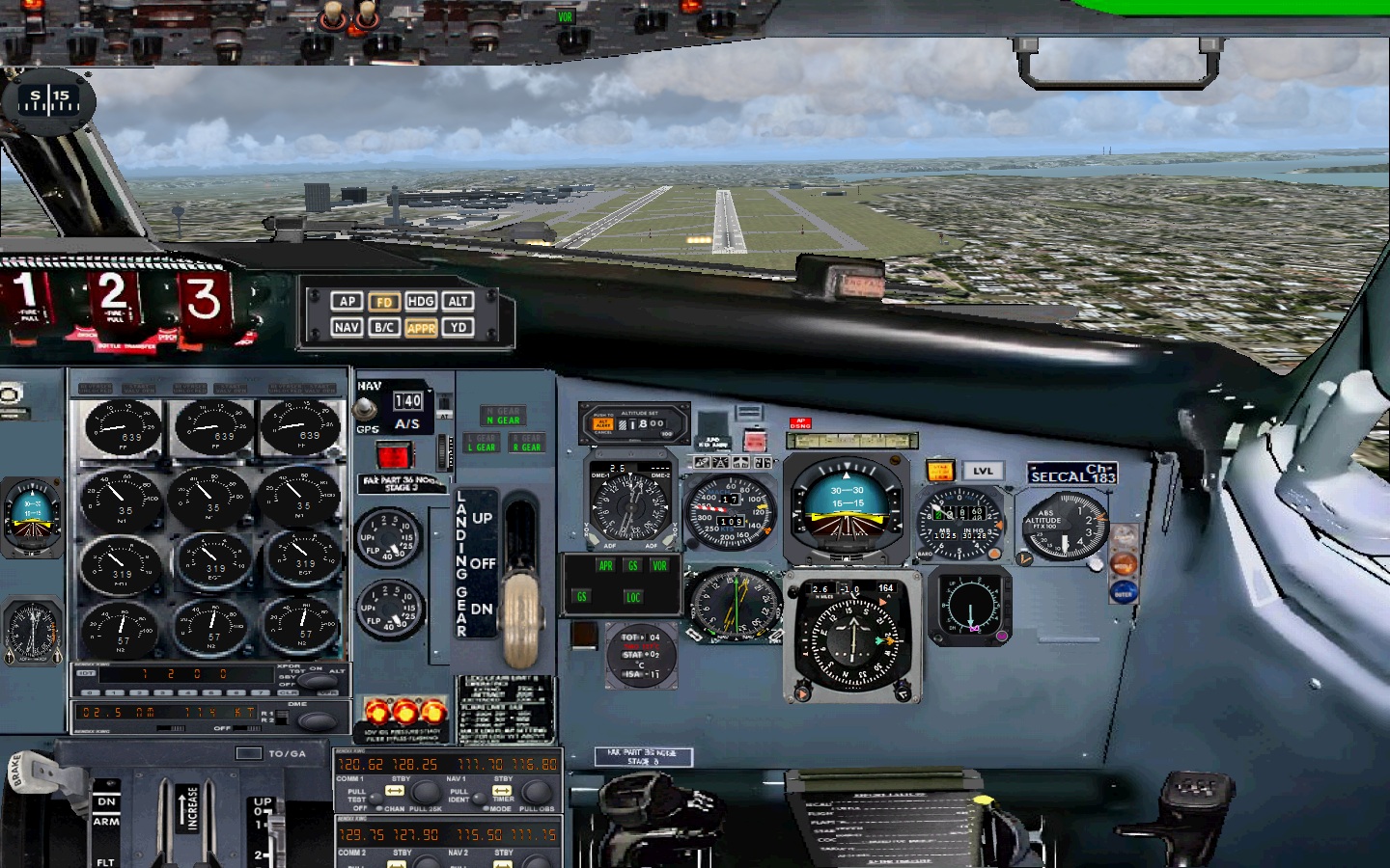 Fsx 2D Panel For 1St Officer Position Boeing 727S
