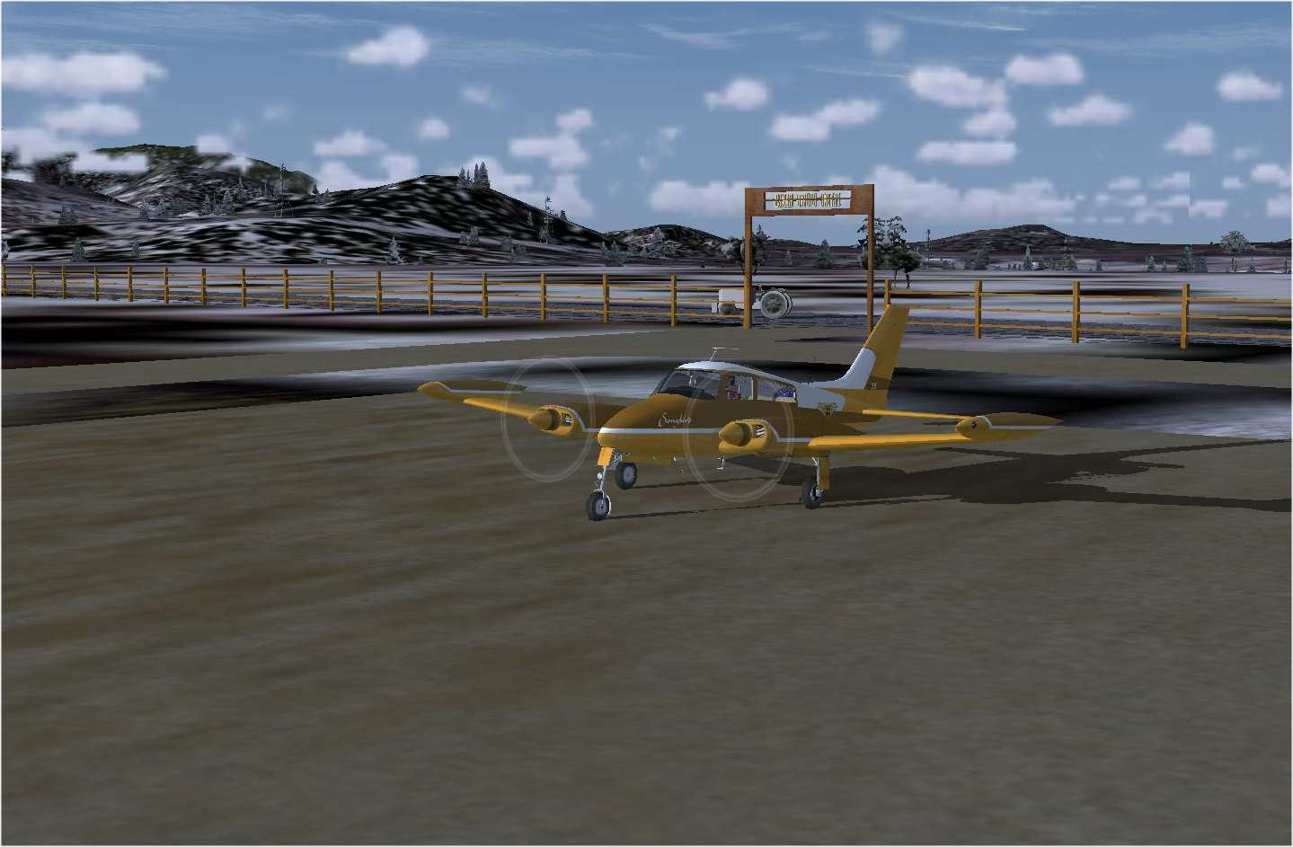 Fs2004 Sky King Flying Crown Ranch Scenery — 1