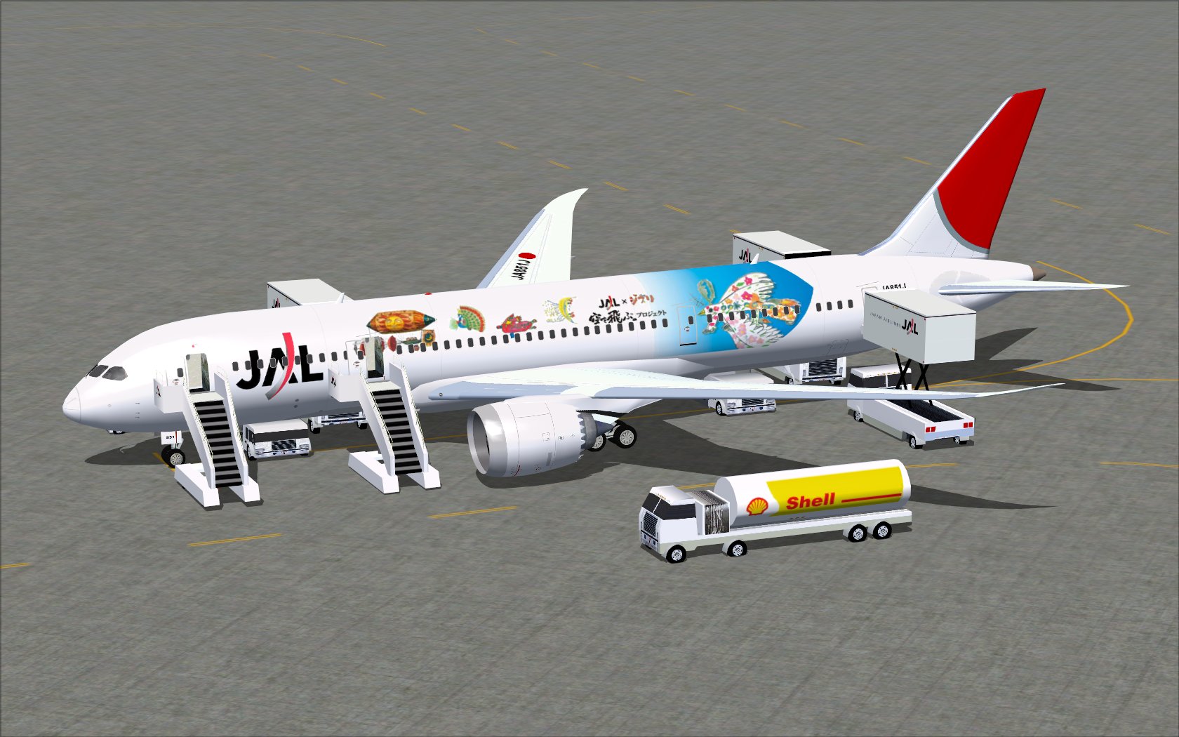 Fs2004 Japan Airlines Ja851J Boeing 787-8 V2 — 1