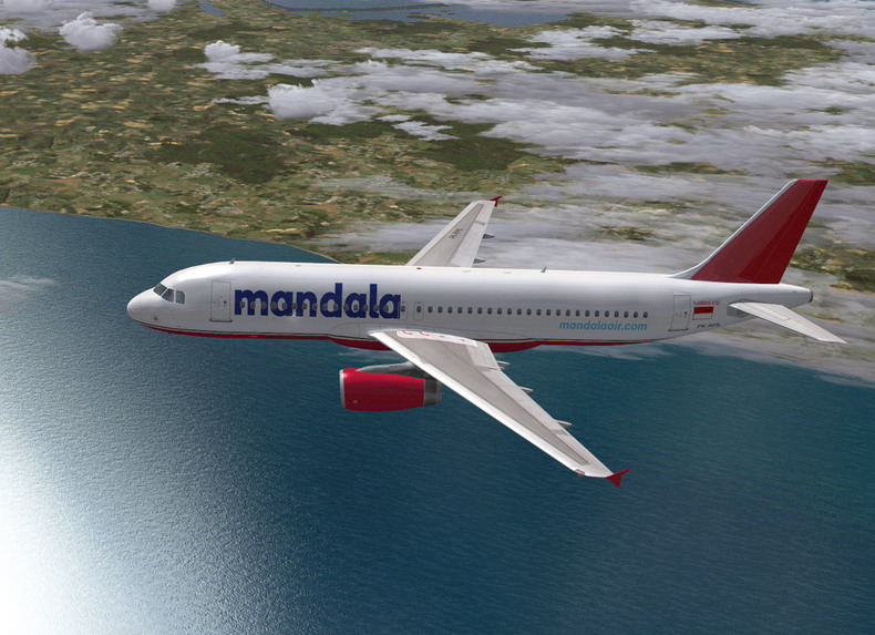 Project Airbus A320-200 Mandala Airlines Hybrid Livery Pk-Rml — 1