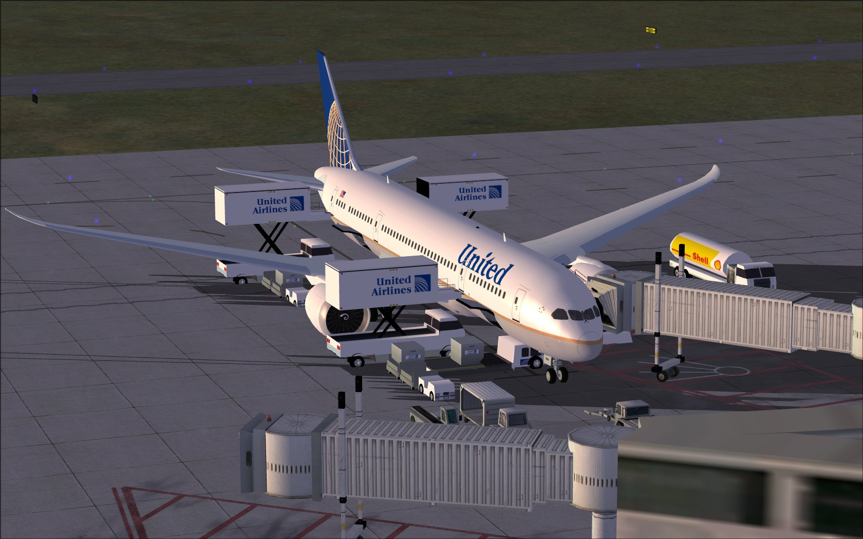 Fsx United New Colors (United/Continental Merger) Boeing 787-8 V2, This Camsim Version 2 F — 1