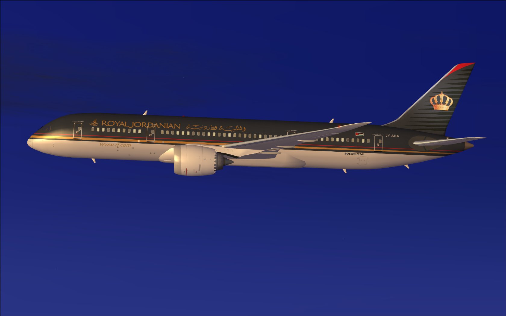 Fs2004 Royal Jordanian Boeing 787-8 V2 — 1