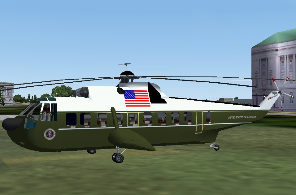 Fs2004 Marine One At The White House — 1