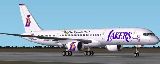 Fs2002/2004 Boeing 757-200 Project Opensky Original Model Los Angeles Lakers Team Aircraft