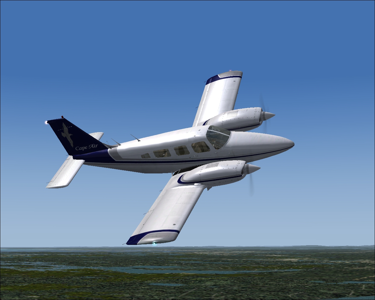 Fs2004 Piper Pa-34 Cape Air Repaint