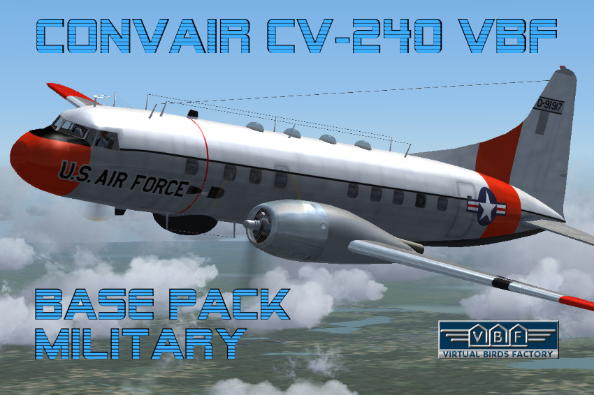 Fs2004 Convair Cv-240 Vbf Military Base Pack — 1
