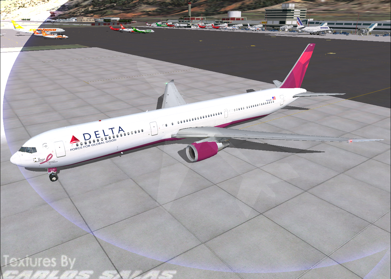 Delta Airlines Boeing 767-400Er Cancer Sticker — 1
