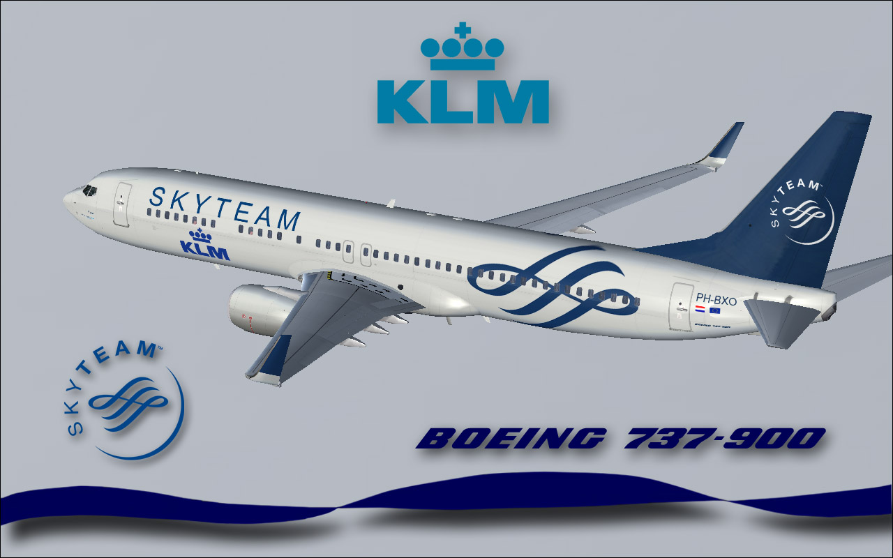 Fs2004 Klm Skyteam Boeing 737-900 — 1