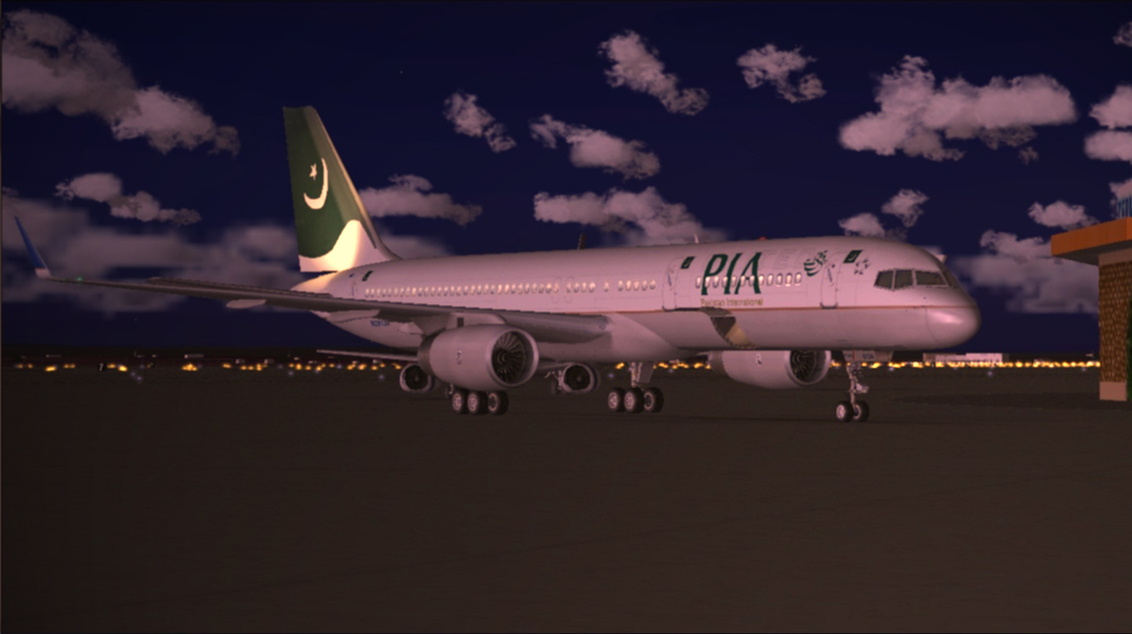 Fs2004 Boeing 757-200 Continental Pia Hybrid Pia Tail — 1