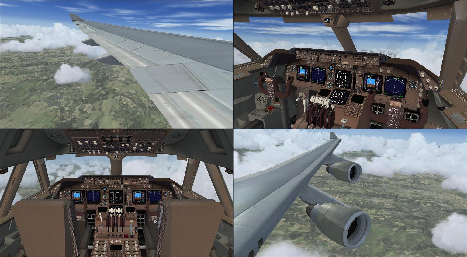 Widescreen Panel For Default Fsx 747-400 — 1