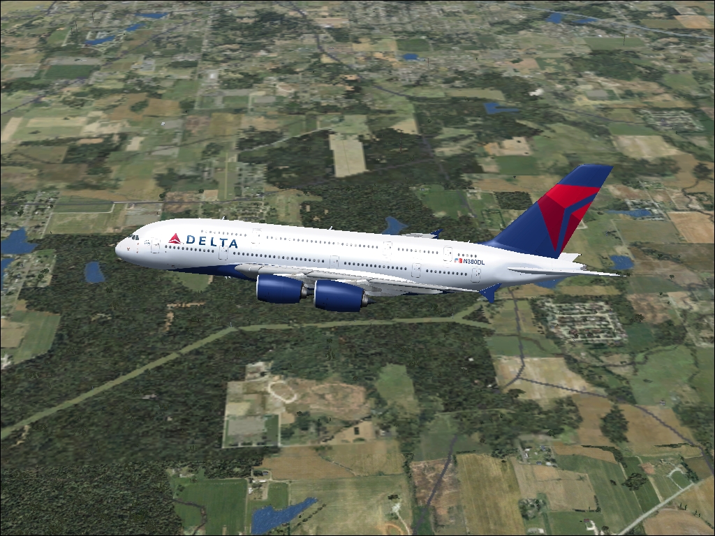 Project Airbus A380 Delta Air Lines Texture — 1