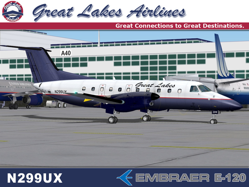 Fs2004 Embraer Emb-120 Brasilia Great Lakes Airlines — 1