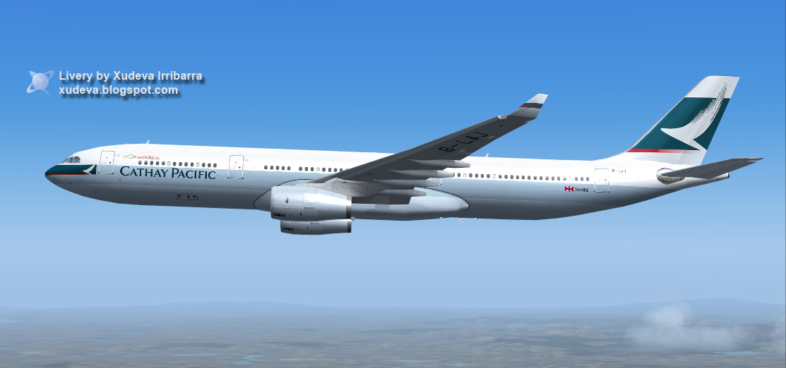 Fs2004/Fsx Cathay Pacific Airbus A330-343X — 1