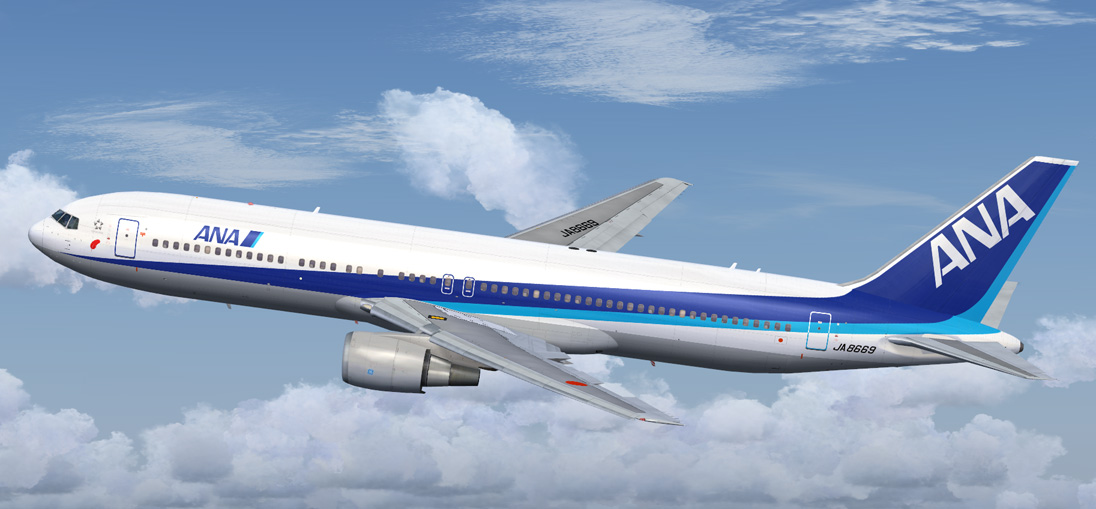 Fsx/Fs2004 All Nippon Airways Boeing 767-300 Ja8669 — 1