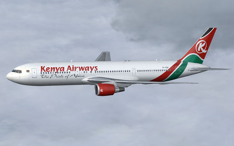 Fsx/Fs2004 Kenya Airways Old And New Colours Boeing 767-36N/Er 5Y-Kqx — 1
