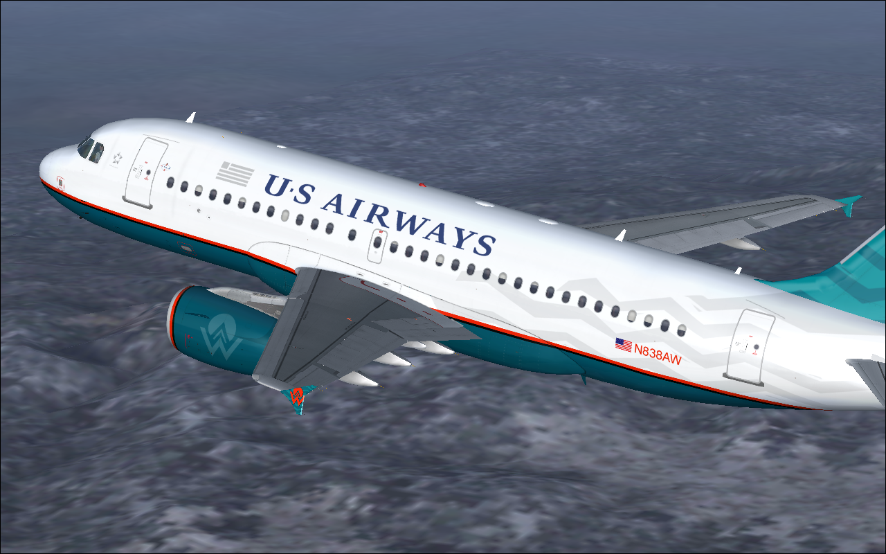 Fs2004 Project Airbus Us Airways A319 Awa Heritage Pack — 1