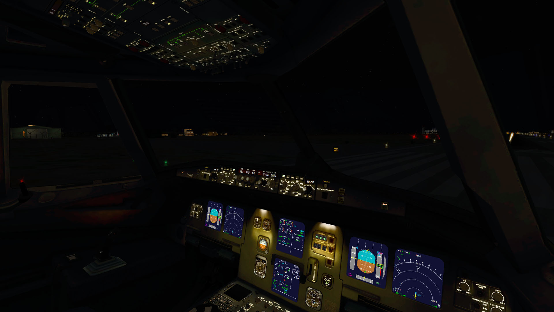 Fsx Default Airbus A321 Virtual Cockpit Night Lights — 1
