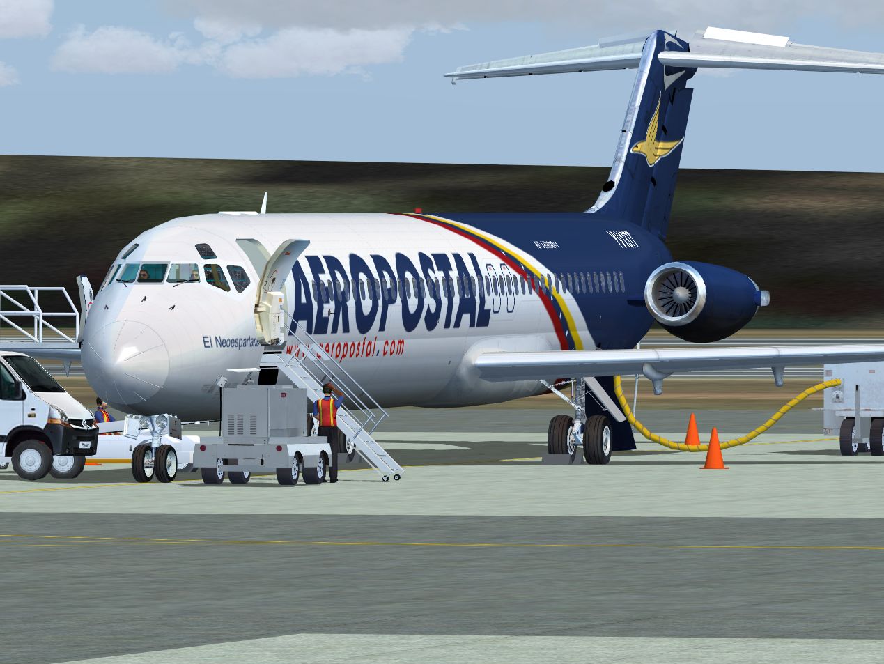 Fs2004 Aeropostal Skysimulations Md Dc-9-51 Repaint — 1