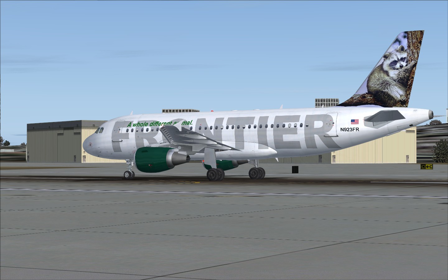 Fs2004 Airbus A319 Frontier Airlines N923Fr — 1