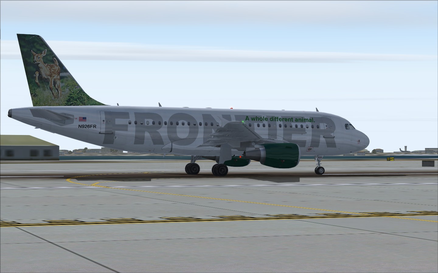 Fs2004 Airbus A319 Frontier Airlines N926Fr — 1