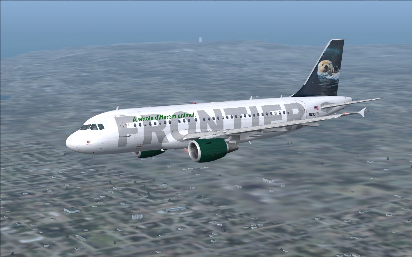 Fs2004 Airbus A319 Frontier Airlines N935Fr — 1