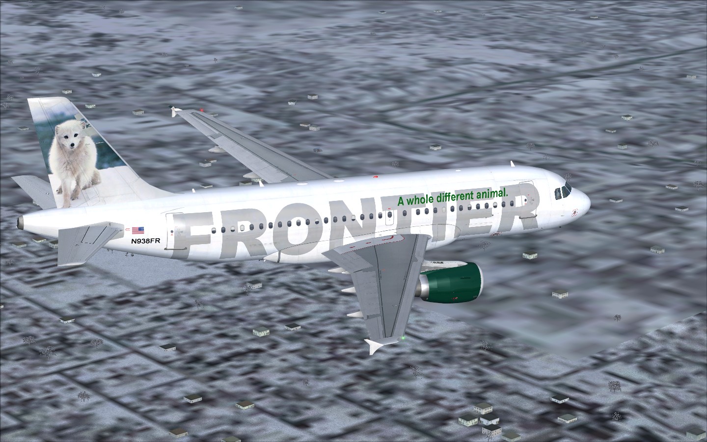 Fs2004 Airbus A319 Frontier Airlines Airbus A319-111 N938Fr — 1