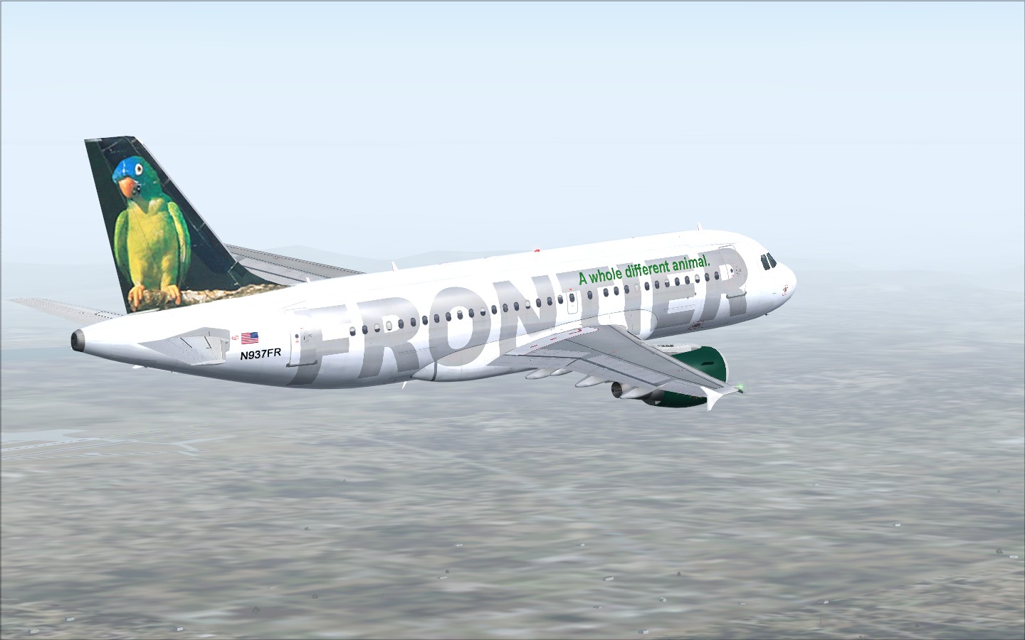 Fs2004 Airbus A319 Frontier Airlines N937Fr — 1
