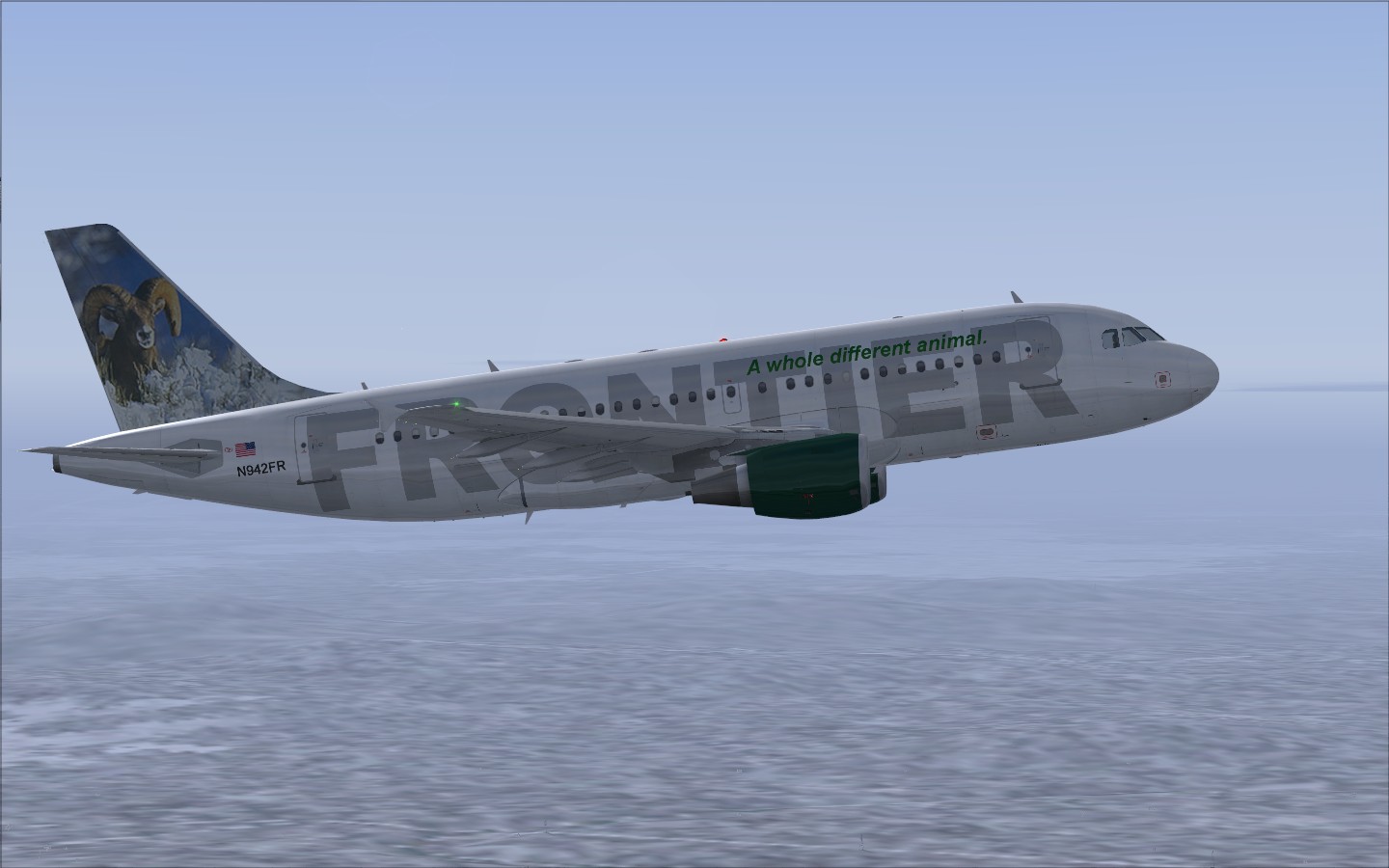 Fs2004 Airbus A319 Frontier Airlines Airbus A319-111 N942Fr — 1
