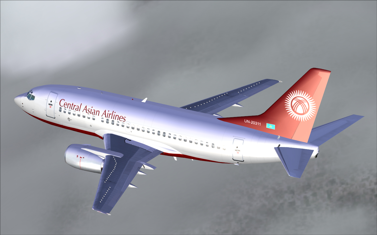 Fs2004 Central Asian Airlines Boeing 737-500 — 1