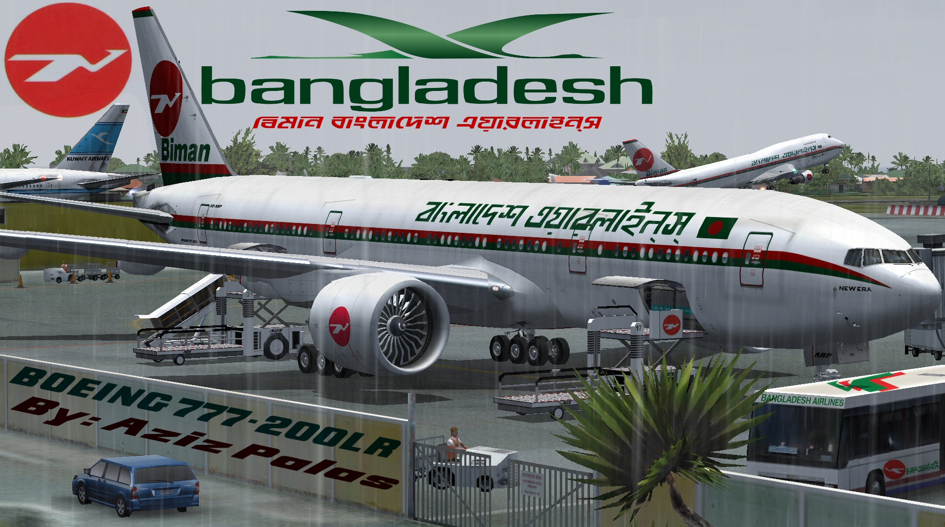 Fsx/Fs2004 Biman Bangladesh B777-200 — 1