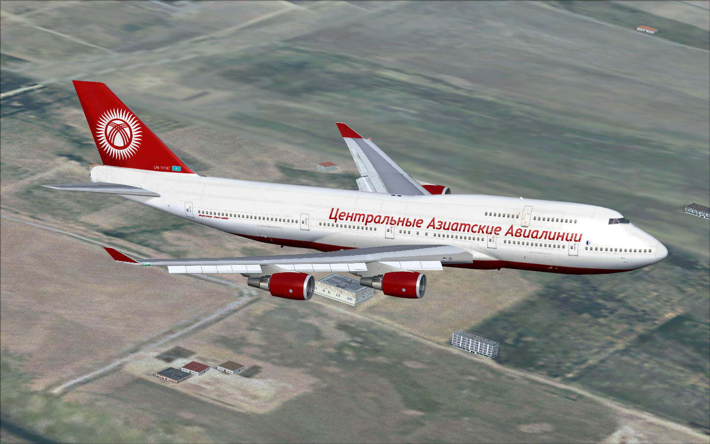 Fs2004 Central Asian Airlines Boeing 747-400 — 1