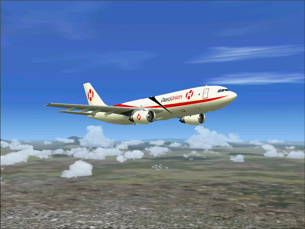 Fs2004 Sga Airbus A300B4 Aerounion — 1