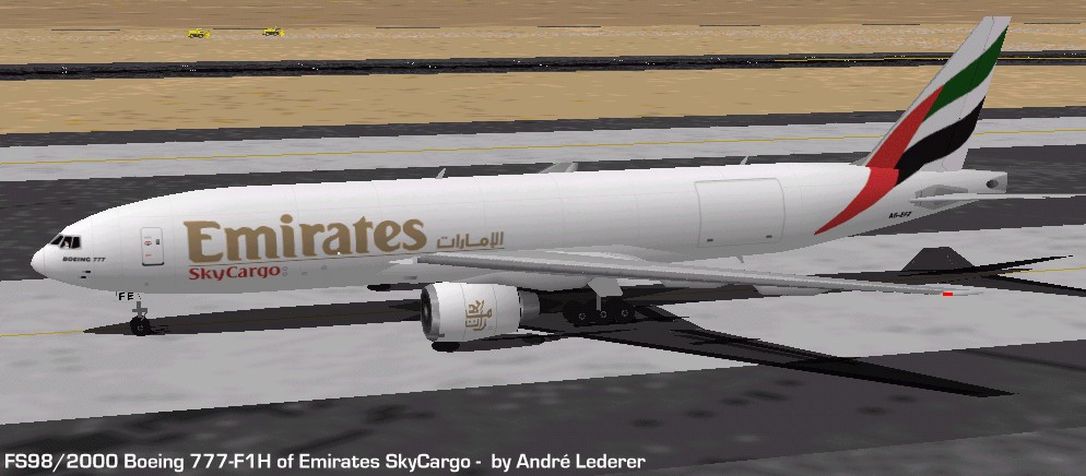 Fs98/Fs2000 Emirates Boeing 777-F1H Skycargo — 1