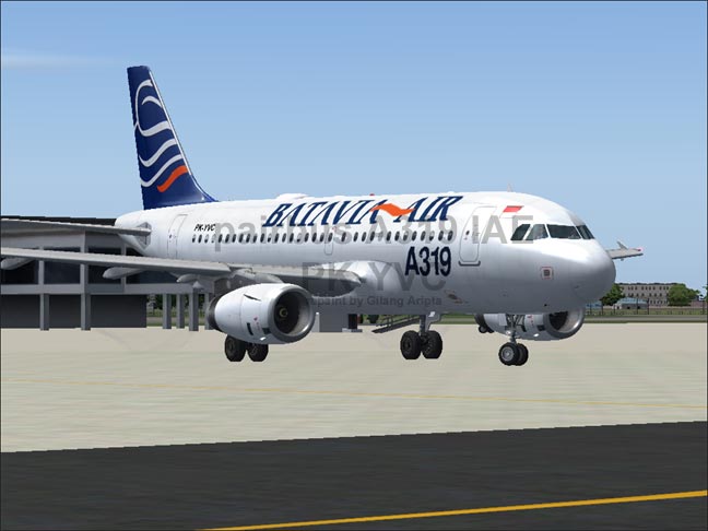 Fs2004 Batavia Air Airbus A319-131 Pk-Yvc — 1