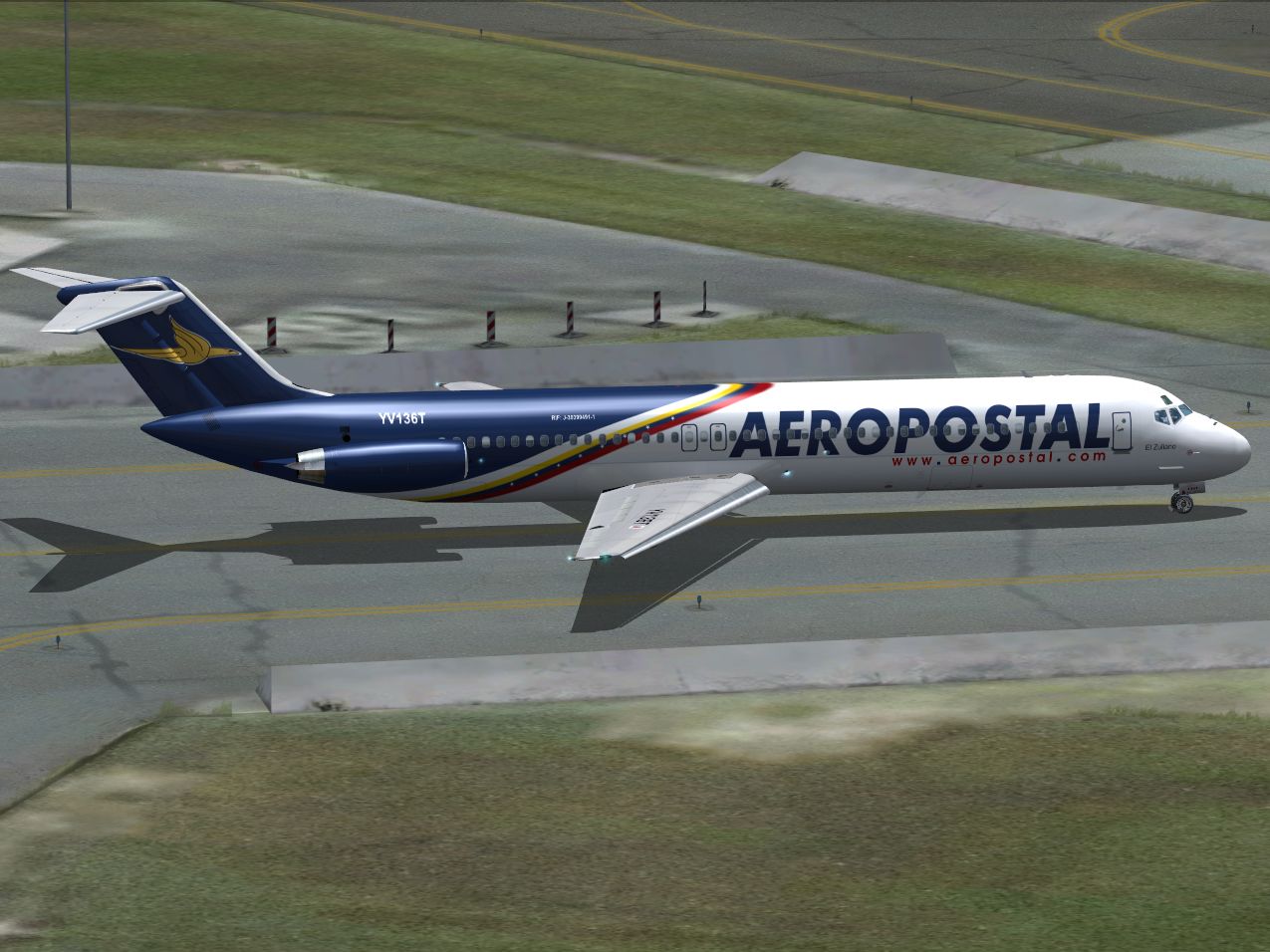 Sga Fs2004 Aeropostal Mcdonnell-Douglas Dc-9-51 (Yv136T) El Zuliano — 1