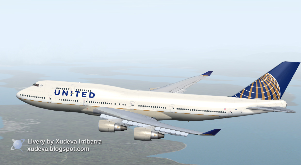 Fs9 United 747-422 Boeing 747-400 — 1