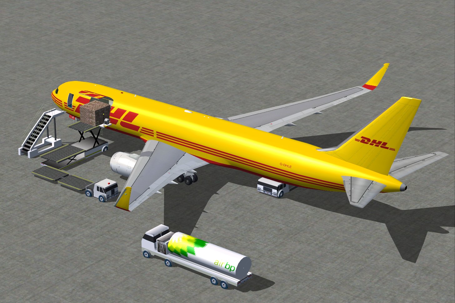 Fs2004 Dhl Cargo Boeing 767-300 Er — 1