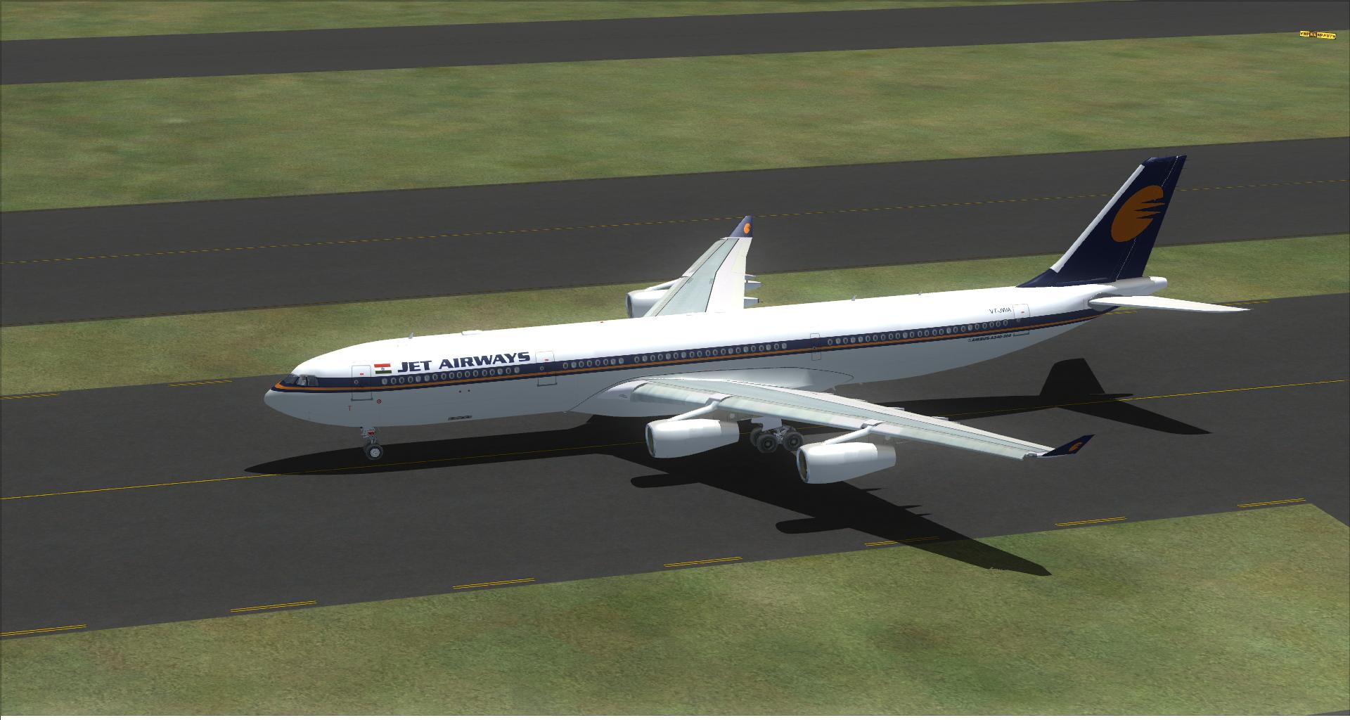 Jet Airways Airbus A340-300 Reg Vt-Jwa — 1